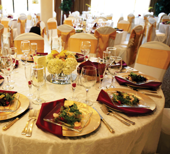 R&R Catering serves the night’s first course. R&R Catering serves the night’s first course.