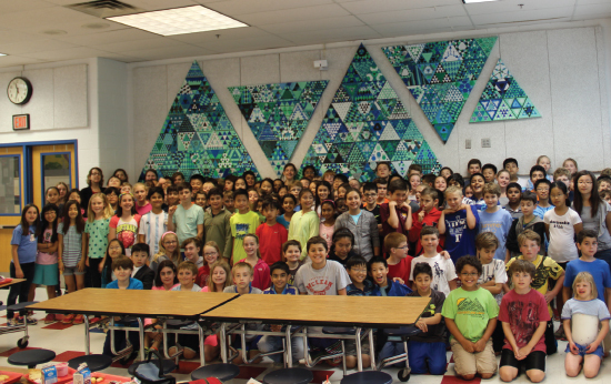 ‘Sierpinski Triangles’ (2014) by Churchill Road fifth graders. (Courtesy of Churchill Road Elementary)