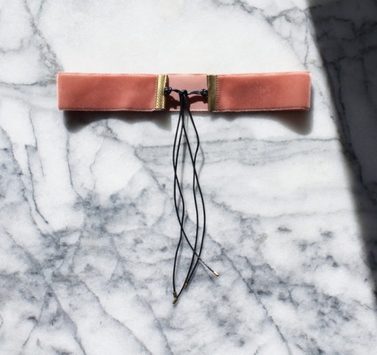 Blush Velvet Choker, $25; photo courtesy of ventronechronicles.com